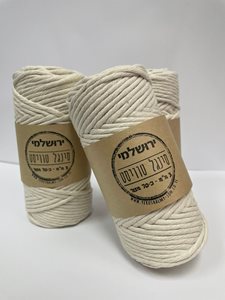 חוט מקרמה סינגל טוויסט עובי 3/5 מ''מ צבע גולמי